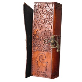 URBAN LEATHER Double Dragon Embossed Journal for Men Women, Sketchbook Scrapbook Drawing Writing Notebook Book of Shadow and Magic Spells, Unlined Paper