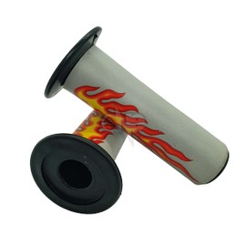 one by Camamoto 77343058A Set of 1 Pair of Handlebar Grips, Colour Black with Optimal Grip, Easy Installation, Diameter Left 22 mm/Right 24 mm, Length 130 mm