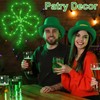 YAOZHOU St Patricks Day Decorations,Irish Shamrock LED Window Lights,13.2IN 58LED