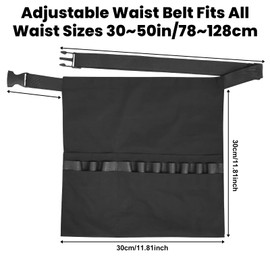 Hairdressing Apron Hairdresser Apron Waist Salon Aprons with 5 Pockets & Adjustable Buckle Waist Belt