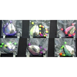 Walleye Candy Colorado #6 Smooth Nickel  Lake Erie Walleye Candy Worm Harness (6) Harnesses