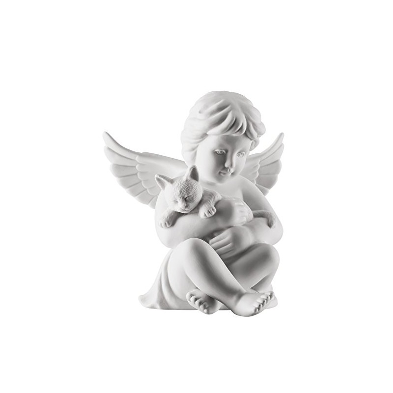 Rosenthal Angel Small White Matt Angel with Cat