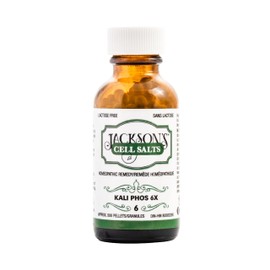 Jackson's #6 Cell Salt Kali Phos 6X (500 Pellet Bottle) – Certified Vegan, Lactose-Free Schuessler Tissue Salt Kali Phosphoricum 6X