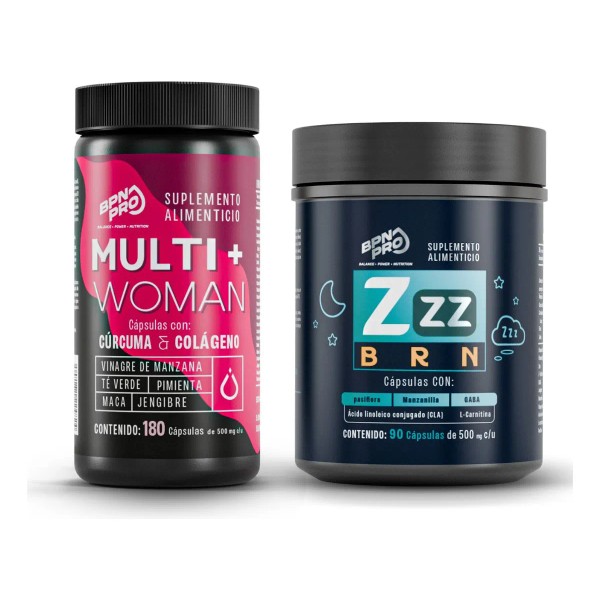 Multivitaminico Para Mujer Y Quemador De Grasa Nocturno Bpn Sabor