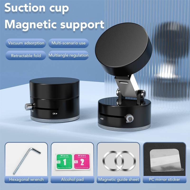 Magnetic Vacuum Phone stand holder ,foldable and portable design,strong magnet,suitable