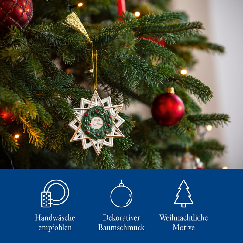Villeroy & Boch Christmas Classics Ornament Star 9.5 x 1.5