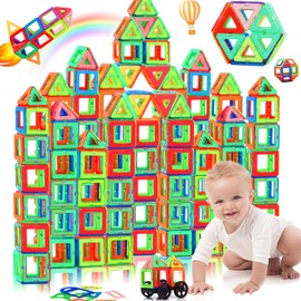 Magnetic Building Blocks for Children, Pack of 60 Magnetic Toy Montessori 3D Construction Toy Educational Magnetic Building Blocks DIY Stacking Motor Skills Magnetic Game Gifts for Boys and Girls