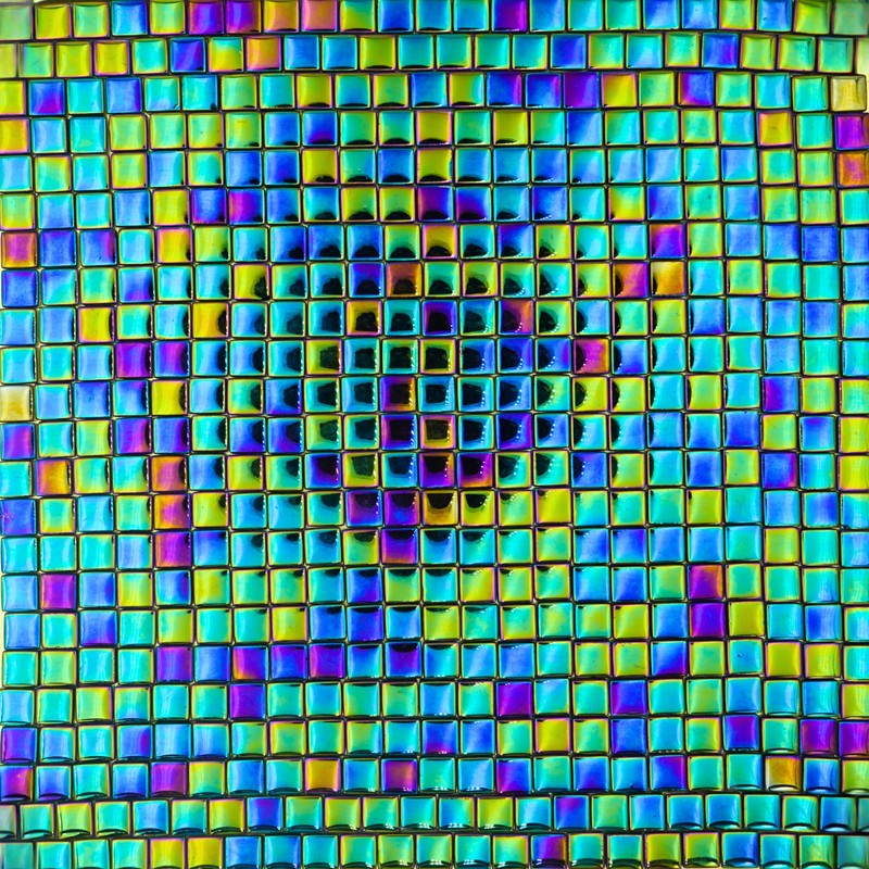 Yuvori 0.5kg Square Crystal Mosaic Tiles 1cm DIY for Bathroom,