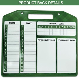 Nogcay Magnetic Baseball Lineup Board, Premium Tactical Magnetic Baseball Coach Clipboard Dry Erase Coach Lineup Board, Dugout Display Softball Coaching Accessories with 40 Lineup Cards