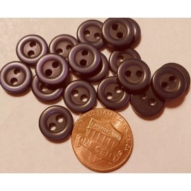 Unbranded 24 Dark Muted Purple Plastic Sew-through Buttons 2-hole 7/16" 11mm 10500