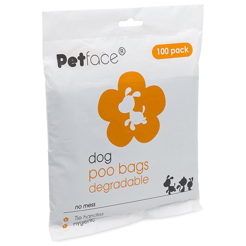 Petface No Mess Degradable Poop Bags With Tie Handles (Pack