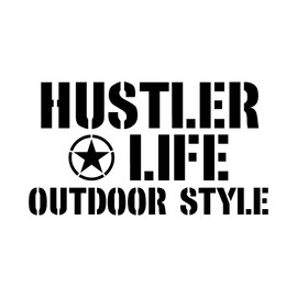 [KAIMIRU STORE] Hustler HUSTLER Suzuki Stencil Mini Car Light Van Emblem Cut Letter Sticker (k-521 hustler black)