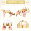 sourcing map 12 Pcs Paper Crowns Gold Foil Birthday Crowns