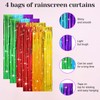 Pack of 2 Tinsel Curtain Colourful, Glitter Curtain Tinsel Streamers