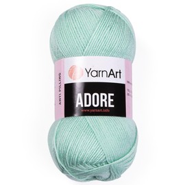 1 hilo de madeja Art Adore, hilo antibolitas, 100% acrílico antibolitas, 100 g (3.5 oz), 280 m (306 yd), 3 : Light DK, Light Green - 341