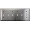 Mulberry Princess Style Satin Stainless Steel 6 Gang Toggle Light