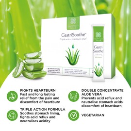 healthspan Healthspan Gastrisoothe Heartburn & Acid Reflux (24 Sachets) | Triple-Action Formula Soothes Stomach Lining, Fights Acid Reflux & Neutralises Acidity | Aloe Vera | Mint Flavour | Vegetarian