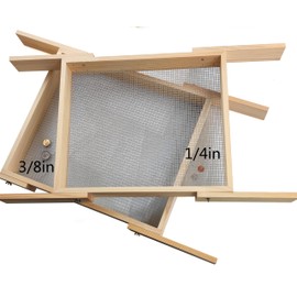 Wood Soil Sifter Metal Dirt Sifter Purpose Garden Sifter Rock Sifter Compost Sifter for Gardening ﻿ (2 Pcs Sifter/Extension Boards)