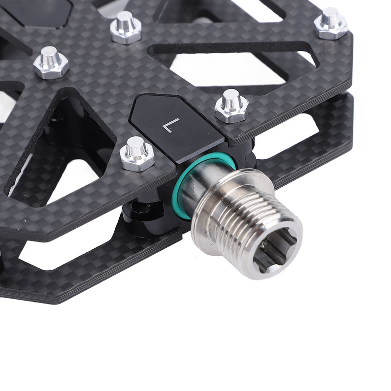 Mountain Cycling Pedals Carbon Fiber 3 Bearing Anti Slip Hollow