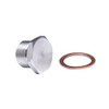 Baceyong Oxygen Sensor Plug with Spacer, Stainless Steel Silver O2