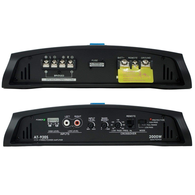 Audiotek AT920S 2 Channel Class A/B 2 Ohm Stable 2000W