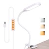 Clip On Reading Light, Dimmable Desk Clamp Lamp with 3