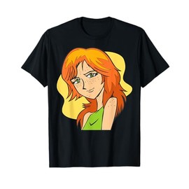 Cartoon Girl With Orange Hair Character For Kids T-Shirt