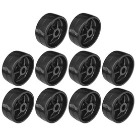 cyclingcolors 10 x Plastic Castors 38 mm Black Castor Guide Roller Furniture Bed Sliding Door Drawer Cabinet