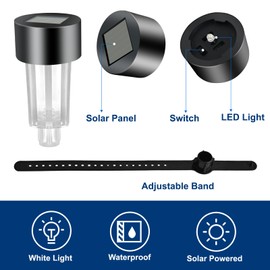 6 Pack Pool Lights Above Ground, White Lights Solar Pool Lights Outdoor, Pool Accessories Above Ground for Yard Garden Swimming Pool Decoration Supplies Night