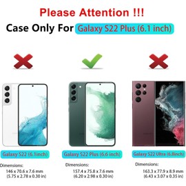 LeYi S22 Plus Case - 3 in 1 Full Body Shockproof Rubber Dustproof Rugged Defender Protection Funda para S22 Plus 6.6", Red/Black