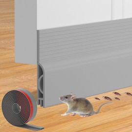 Door Draft Stopper for Bottom of Door, Adjustable Weather Stripping Door Seal for Cold Insulation, Under Door Sweep for Exterior & Interior Doors, Door Bottom Seal Blocker Noise (39inch,Grey)