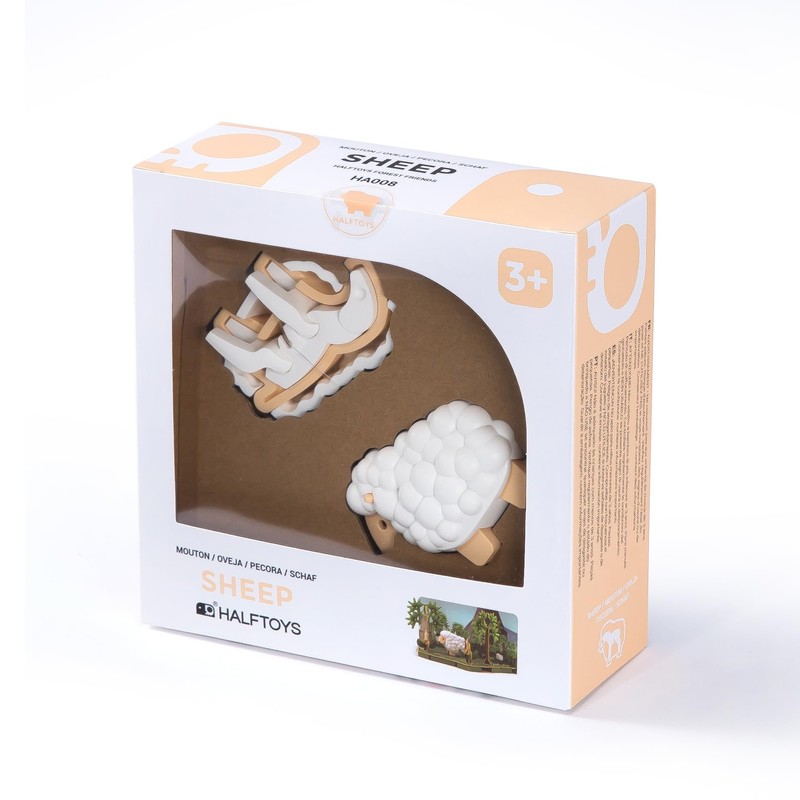 HALFTOYS Sheep Magnetic 3D Puzzle | Early Learning Interactive Brain