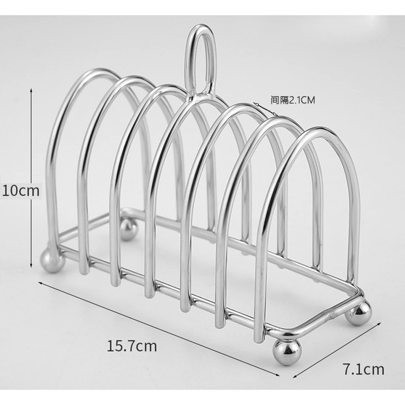 Toast Rack Stand Holder, 6 Slice Stainless Steel Toast Rack