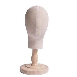 Generic Kids Wig Stand Kids Mannequin Head Portable with Wood Stand Cowboy Hat Rack Hat Holder for Barbershop Shopping Mall Household