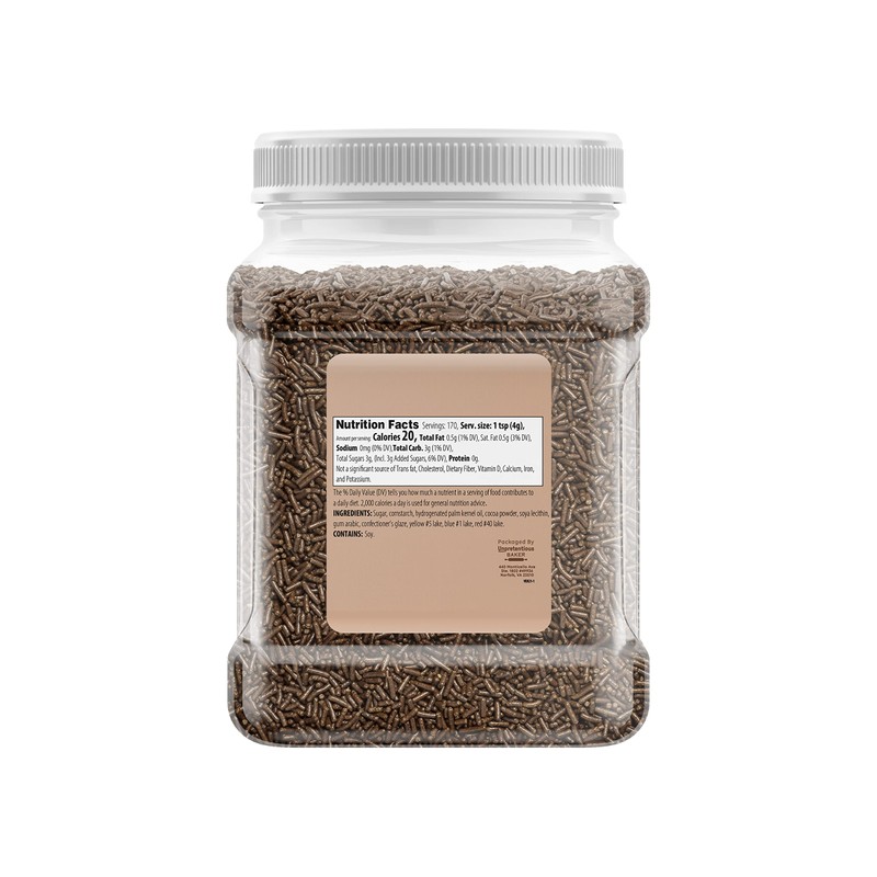 Chocolate Sprinkles By Unpretentious Baker, 4 Cups, Made with Real