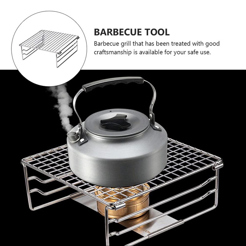 Grill Warming Rack Heavy Duty Stainless SteelGrate Portable Camping Grill