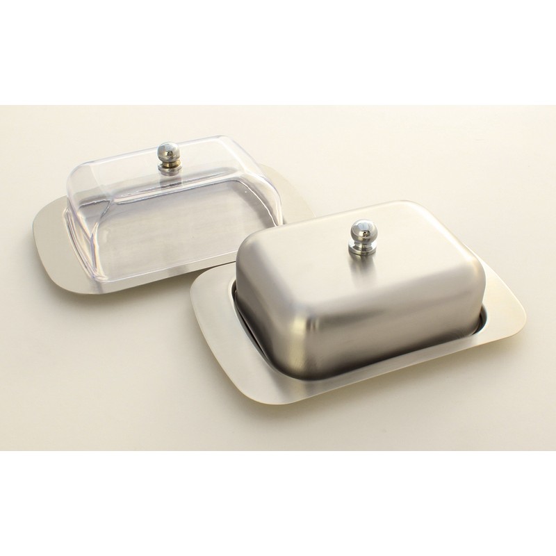 Zoie + Chloe Stainless Steel Butter Dish with Easy to