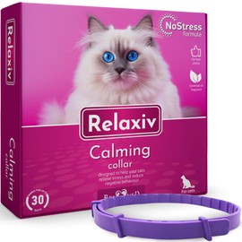 Cat Calming Collar & Pet Anti Anxiety Products - Feline Calm Pheromones Collars & Cats Stress Relief - Helps with Pee, New Zone, Aggression