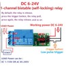 Mini 6-24V Flip-Flop Latch Relay Module, Low Pulse Trigger Board