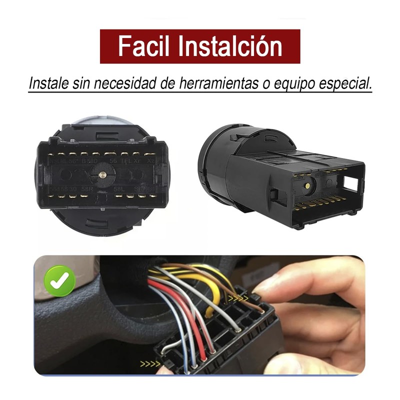 Interruptor de Faro Luz Perilla Switch Boton Push On-Off para