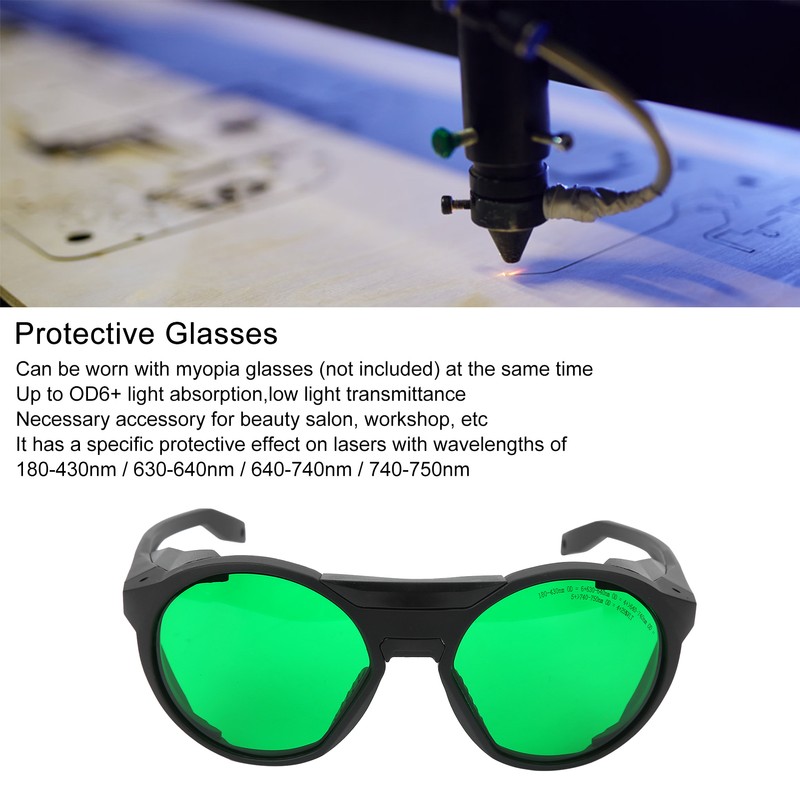 Professional Laser Protective Goggles Portable Beauty Workshop Safety Glasses (Green)