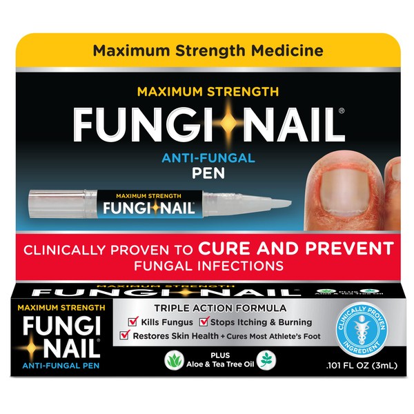 Fungi-Nail Pen Applicator Anti-Fungal Solution, Kills Fungus That Can Lead to Nail & Athlete’s Foot with Tolnaftate & Clinically Proven to Cure and Prevent Fungal Infections | 0.10 Fl Oz (Pack of 1)