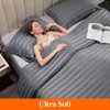 Lifewit Single Duvet Cover Set, Satin Stripe Reversible Soft Quilt