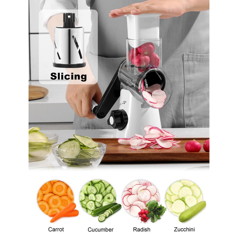Cheese Grater Rotary, Rotary Grater for Kitchen, Kitchen Grater Vegetable