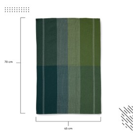 Encasa Cotton Kitchen Towel Set - Super Absorbent 70x45 cm Tea Towels & Dish Cloths for Washing Up, Drying Dishes, and Cleaning - Ultra Soft and Durable - Pack of 4 - Green