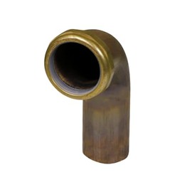 Highcraft 1-1/2” x 24” Waste Arm with Slip Joint Connection Brass Waste Bend 17-Gauge for Bathroom Sink, Kitchen Sink, Utility Sink Tubular Drain Applications, Includes Nut and Washer