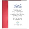 YIWANSIN Funny Poem Birthday Card for Son, Birthday Card for