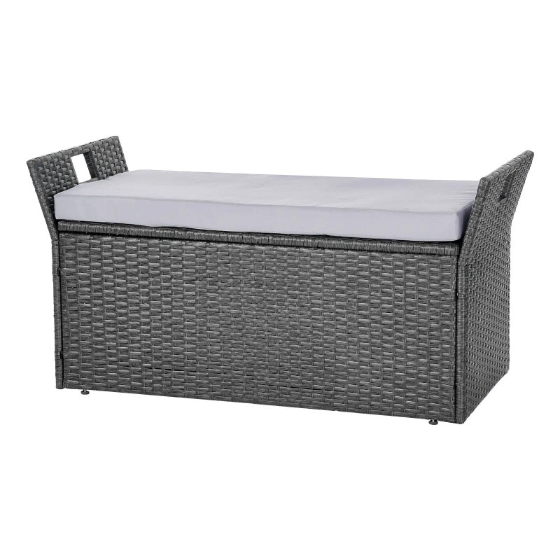2-Person Outdoor Storage Bench 40 Gal Deck Box with PE