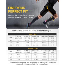 CAMBIVO 2 Pairs Compression Socks for Men and Women(20-30 mmHg), Compression Stocking for Flight, Long Shifts, Running (Pink(2 Pairs), Small-Medium)