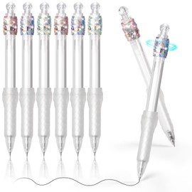 JIMMIDDA 8 Pcs Gel Pens with Black Ink, 0.7mm Fidget Spinning Pens Fine Point Smooth Writing, Quick-dry Ink Pen with Grip for Journaling Taking Note, Cute Office School Gift Pens for Kids Adult